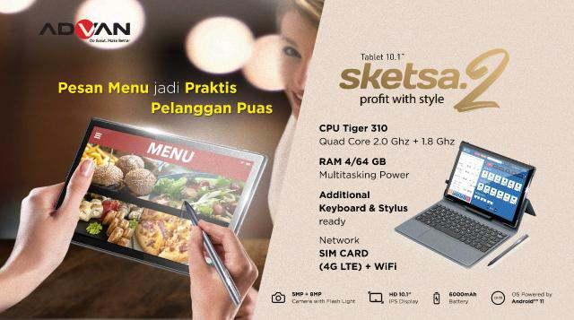 ADVAN Luncurkan Tablet SKETSA 2, Tablet Lengkap dengan Keyboard Case dan Stylus untuk  Mendukung Aktivitas Anda