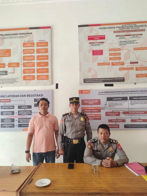 Pengamanan kantor Bawaslu Labuhanbatu Utara