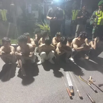 Anggota geng motor diamankan di Polres Binjai 