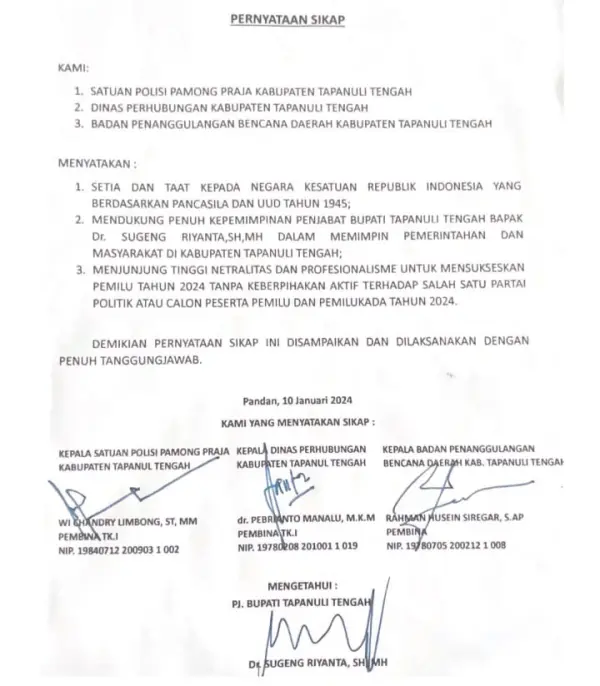 Surat Pernyataan Sikap