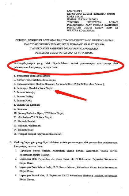 Rekaman surat larangan 