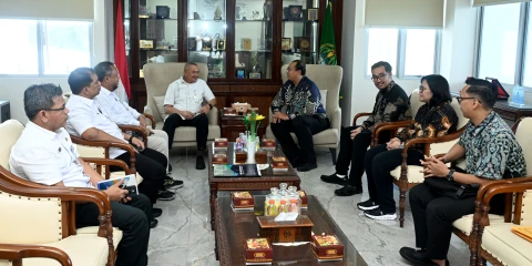 Pj Sekdaprov Sumut Terima Kunjungan PT Taspen