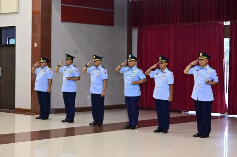 Danlanud Sultan Hasanuddin Hadiri Sertijab Danlanud SRI, Danlanud SAM serta Danlanud JBS