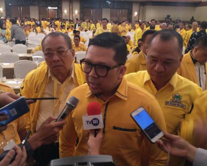 Ahmad Doli Kurnia Tanjung di sela-sela pelaksanaan Musda Ke-X Partai Golkar Sumut, Senin (24/2).