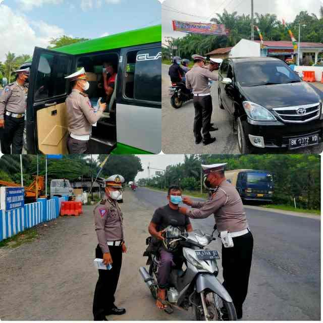 Polsek Labuhan Ruku gencar melakukan Gelar Ops Yustisi dalam rangka memutus mata rantai Covid-19, Senin (21/2/2022).