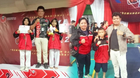 BAPOPSI Labura Dampingi Manti Siregar di Kejurnas Inkado 2025, Atlit Labura Raih Dua Emas