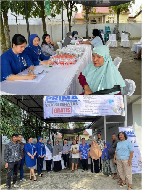 Tingkatkan Keterikatan Dengan Nasabah Pensiunan, BRI Unit Babalan Gelar Layanan Cek Kesehatan Gratis