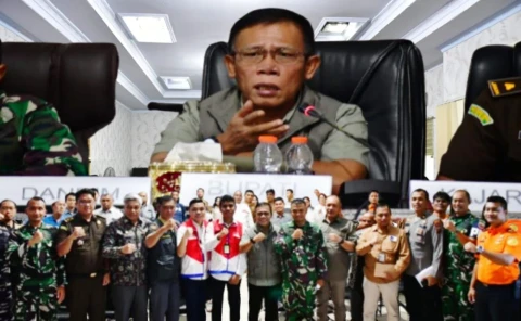 Bupati Tapanuli Tengah Masinton Pasaribu pimpin rapat kordinasi bersama Forkopimda Tapteng.