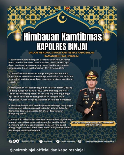 Kapolres Binjai Keluarkan Himbauan Kamtibmas, Sekretaris LMND Kota Binjai: Mari Kita Kawal & Kita Patuhi Bersama