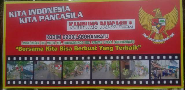 Kampung Pancasila di wilayah Kodim Labuhanbatu