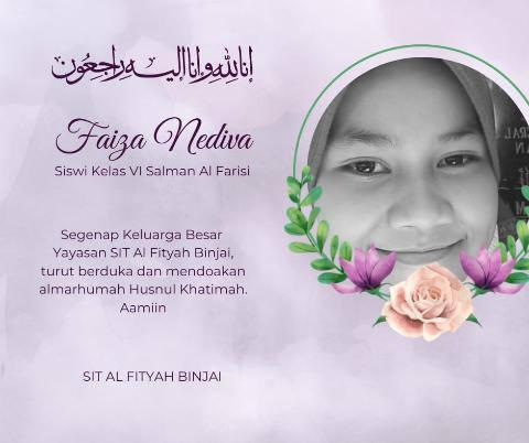 Ucapan dukacita pada korban kecelakaan 