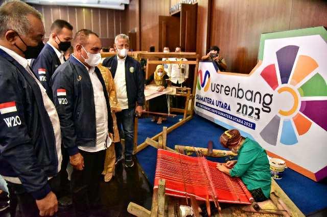 Musyawarah Perencanaan Pembangunan (Musrenbang) Rencana Kerja Pembangunan Daerah (RKPD) Sumut Tahun 2023 di Hotel Santika Dyandra, Jalan Kapten Maulana Lubis, Medan, Rabu (30/3). 