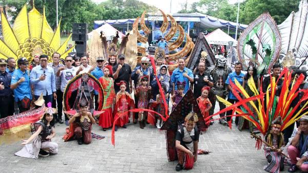 Penampilan Reog di acara Bikers di Pematang Siantar 