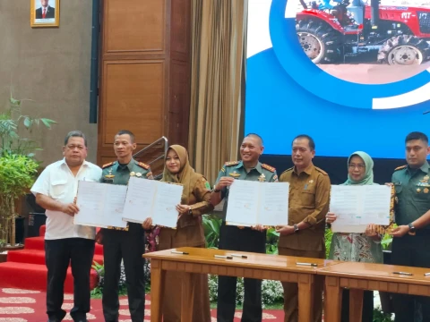 Rapat Koordinasi penanganan darurat pangan antara jajaran TNI AD bersama Kementrian Pertanian