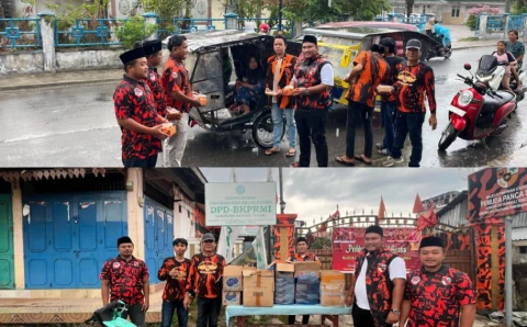 MPC Pemuda Pancasila Tapteng Berbagi 500 Takjil Kepada Warga dan Pengguna Jalan
