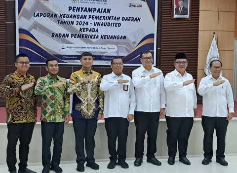 Penyerahan LKPD Unaudited TA 2024, Bupati: Pemkab Deli Serdang Komit Tingkatkan Tata Kelola Keuangan Daerah