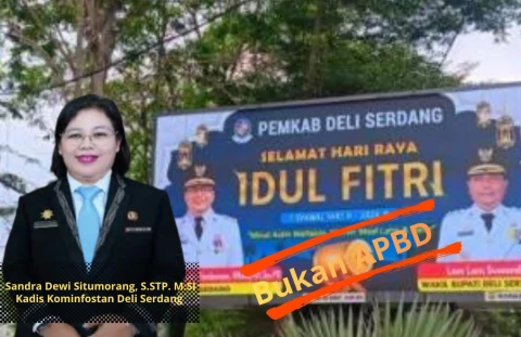 Videotron Ucapan Idul Fitri Bupati & Wabup di Medan Bukan Dipasang Pemkab Deli Serdang