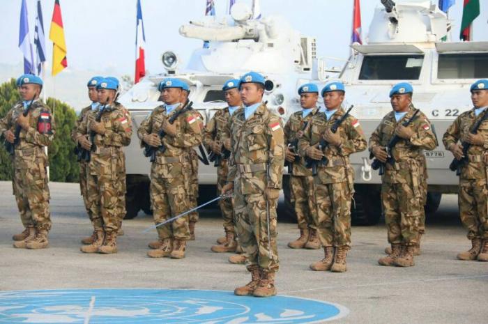 HUT Ke-72 TNI AU tahun 2018 dalam suatu upacara militer, bertempat di Lapangan Soekarno, Lebanon Selatan, Senin (9/4/2018).