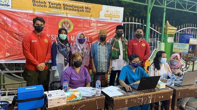BIN Daerah Sumut Gelar Vaksinasi Usai Shalat Tarawih Di Masjid Istiqamah Kabupaten Deli Serdang