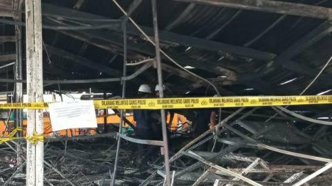 Ratusan kios yang mengalami kebakaran di IRTI Monas, Jakpus 