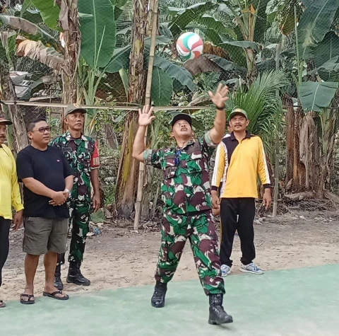 Pembukaan Turnamen Volly Semi Open Babinsa Belongkut Cup 1 2024