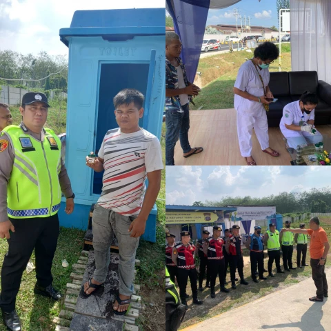 Kegiatan pengecekan urine bagi awak angkutan darat, khususnya supir bus umum, pada hari Sabtu, 6 April 2024