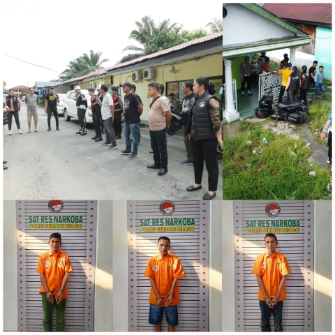 Para tersangka setelah diamankan 
