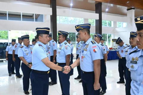 Marsma TNI Arifaini Nur Dwiyanto pada acara Laporan Korps Kenaikan Pangkat Perwira periode 1 April 2025