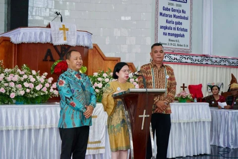 Wali Kota Wesly Silalahi Hadiri Pesta Jubileum ke-75 GKPS Jalan Sudirman