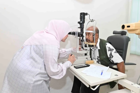 Lanud Sjamsudin Noor Adakan Pemeriksaan Mata Gratis