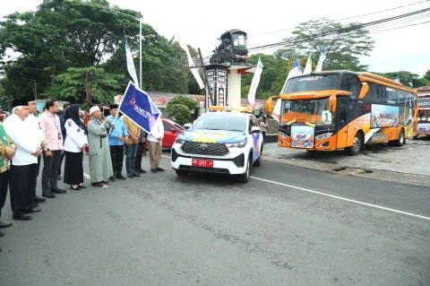 Kolaborasi Bank Sumut dan Bank Sumut Syariah Siantar Gelar Manasik Haji Akbar: 72 Jemaah Asal Siantar dan Simalungun Diberangkatkan