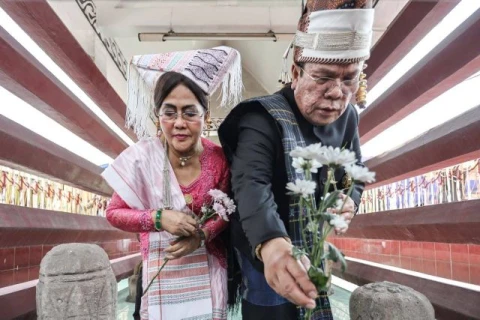 HUT Siantar ke 155, Wali Kota Wesly Silalahi Bersama Forkopimda Ziarah ke Jorat Raja Siantar Sang Naualuh Damanik XIV 