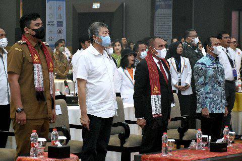 Rapat Kerja Daerah XII Dewan Pengurus Daerah Realestat Indonesia (DPD REI) Sumut di Medan, Senin (30/5/2022). 