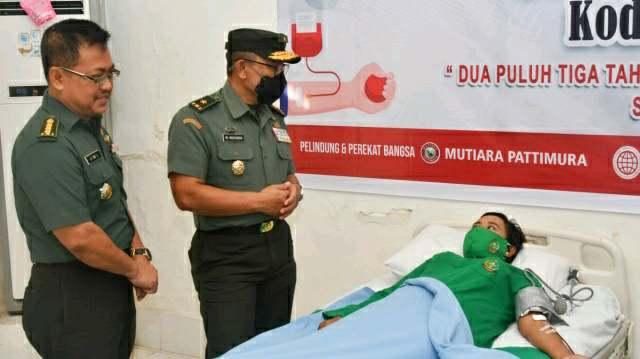 Hadir Membawa Solusi, Kodam XVI/PTM Gelar Donor Darah Mutiara Pattimura