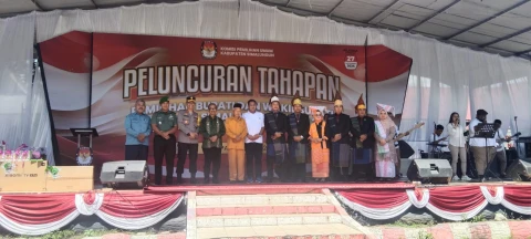 Pelaksanaan launching Tahapan Pilkada 2024 oleh KPU Simalungun