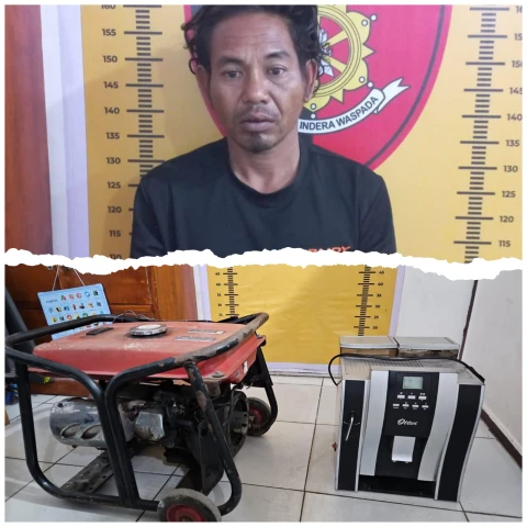 Pelaku dan barang bukti setelah diamankan 