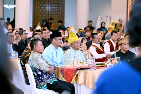 Gubernur Sumut Bobby Nasution membuka Musyawarah Perencanaan Pembangunan (Musrenbang) Rencana Pembangunan Jangka Menengah Daerah (RPJMD) 2025-2029 Rencana Kerja Pemerintah Daerah (RKPD) Provinsi Sumatera Utara Tahun 2026, Senin (5/5/2025).