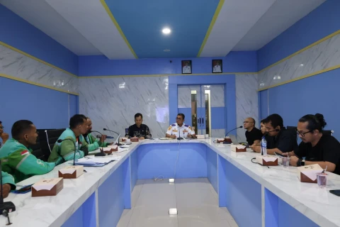 Pertemuan Grab dan Ojol di Dinas Perhubungan Sumut 
