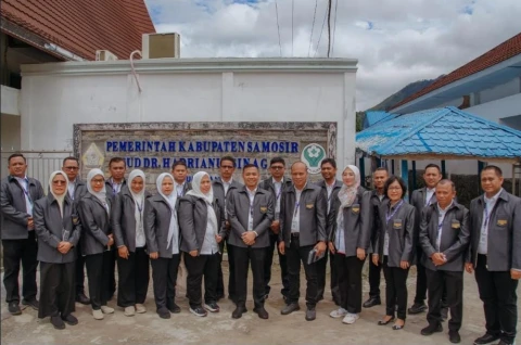 Para peserta  Pelatihan Kepemimpinan Administrator yang berlangsung di Gedung Badan Pengembangan Sumber Daya Manusia  (BPSDM) Sumut, Jalan Ngalengko, Medan, Kamis (8/5).