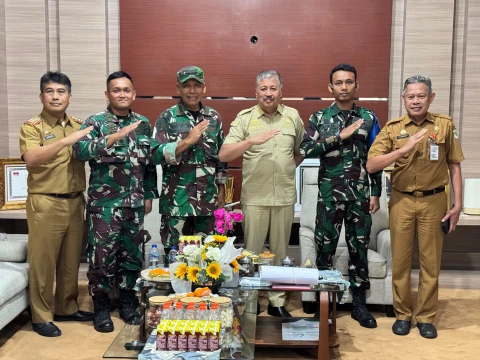 Kadispotdirga audiensi dengan Bupati Pinrang