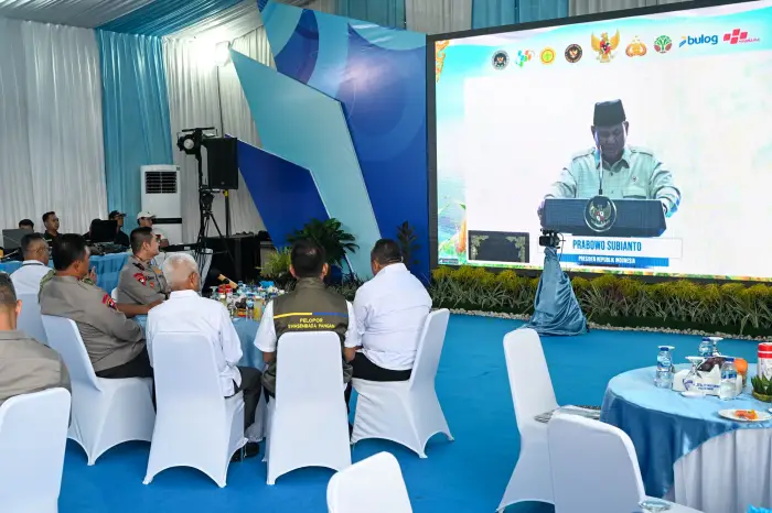 Panen Raya Jagung serentak Kuartal II di Desa Telaga Sari, Tanjung Morawa, Kabupaten Deliserdang, Sabtu (16/5/2026).