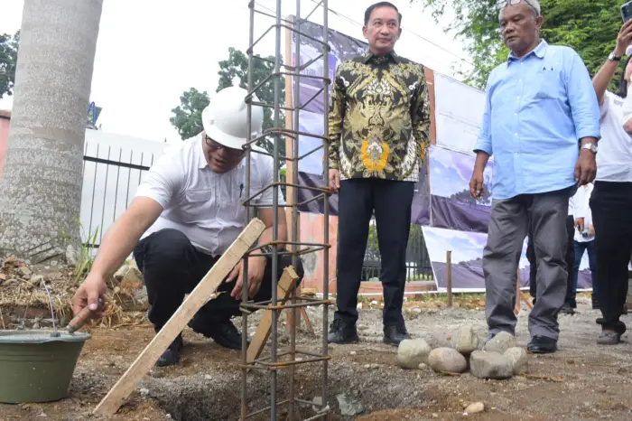 Peresmian gedung rawat inap dua lantai RSUD Pancur Batu, ruangan Medical Check Up (MCU) sekaligus peletakan batu pertama pembangunan pagar dan gapura RSUD Pancur Batu, Rabu (13/5/2026).