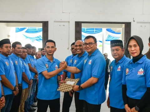 dr H Asri Ludin Tambunan menghadiri peringatan Hari Buruh Internasional (May Day) Kabupaten Deli Serdang Tahun 2026 di Balairung Pemerintah Kabupaten Deli Serdang, Lubuk Pakam, Senin (4/5/2026).