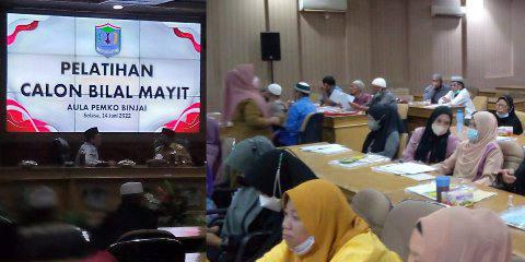 Pelatihan Calon Bilal mayit dan penggali Kubur, Selasa (14/6). 