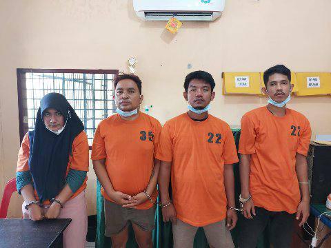 Para pelaku dipaparkan Polres Labuhanbatu, Jumat (17/6)