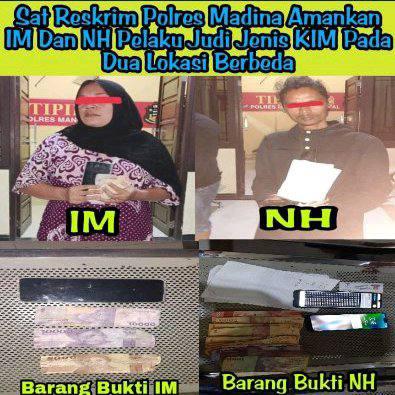 Kedua pelaku dan barang bukti 