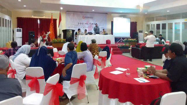 Sosialisasi penguatan pemahaman kepemiluan kepada disabilitas, di Hotel Kardofa, Binjai, Rabu (8/6).