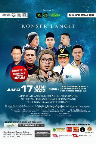Flyer kegiatan Konser Langit Bersama Ustadz Hanan Attaki