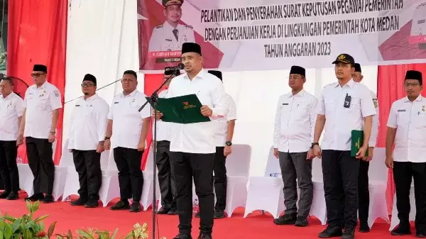 Pelantikan 1.153 PPPK lingkungan Pemko Medan 