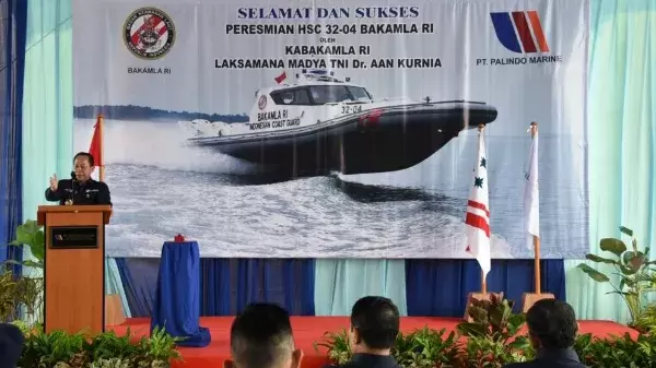 Peresmian perkuatan satu unit Kapal High Speed Craft (HSC) di Batam